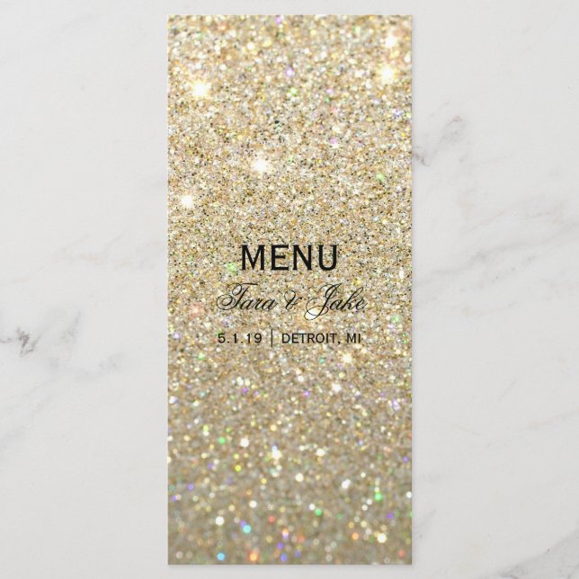 Menú boda - Tapa dorado iluminado (Anverso)