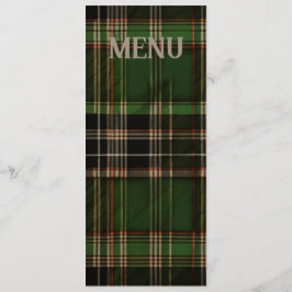 Menú Boda Tartán escocés verde