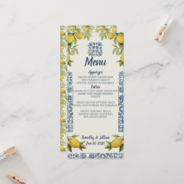 Menú Boda temático italiano amalfitano