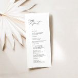 Menú Boda "Time to Festejos" moderno en blanco y n<br><div class="desc">Este elegante y contemporáneo diseño de menús combina a la perfección la estética clásica en blanco y negro, creando un toque sofisticado para la recepción de bodas. La audaz inscripción "Time To Fest" añade un elemento lúdico, invitando a los clientes a saborear las delicias culinarias. Con su presentación moderna, este...</div>