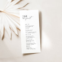 Menú Boda "Time to Festejos" moderno en blanco y n