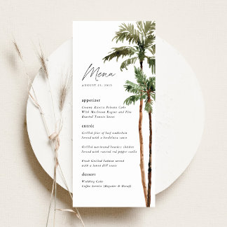 Menú Boda Tropical Recepción con Palmeras