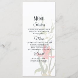 Menú Boda Tulip Floral de primavera floreciente