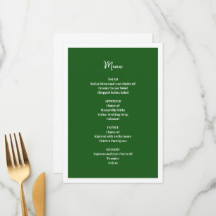 Menú Boda verde