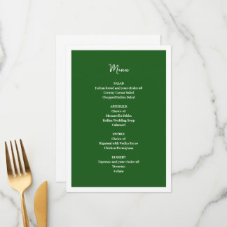 Menú Boda verde