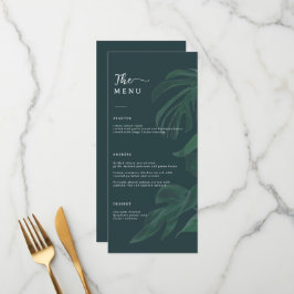 Menú Boda verde minimalista y chic