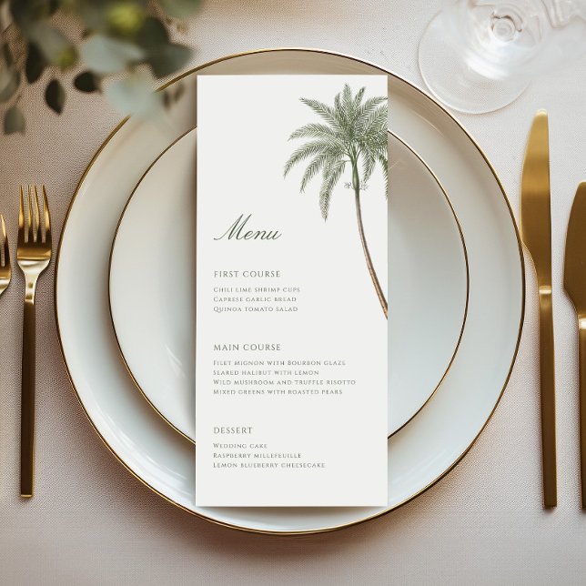 Menú Boda Vintage con Palmeras (Subido por el creador)