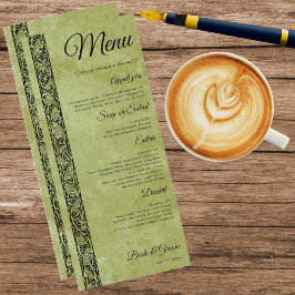 Menú Boda Vintage, Floral Floral Victoriana