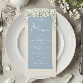 Menú Boda Vintage Polvo Azul