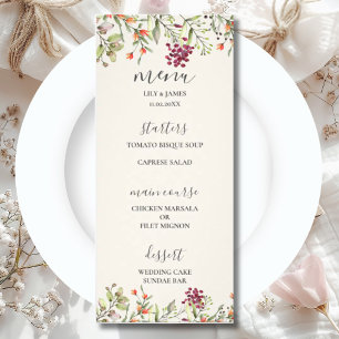 Menú Boda Wildflower Meadow Ecru