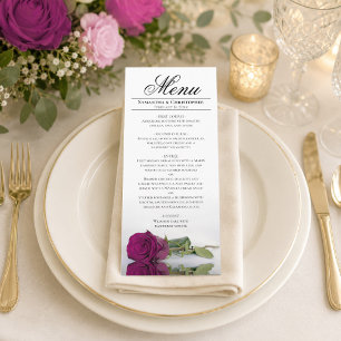 Menú Bodas con reflejos elegantes de Cassis o Rosa Mage