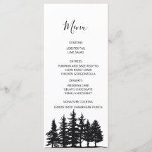 Bodas de invierno con pinos negros y blancos
