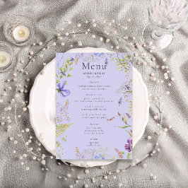 Menú Bodas de Lavanda Silvestre Salvia Rústica Lavanda