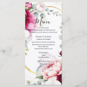 Menú Bodas Florales de Gardenias Peonías y Orquídeas co