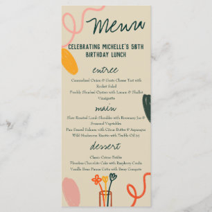Menú Bodega fantástica Comida Cena Cumpleaños