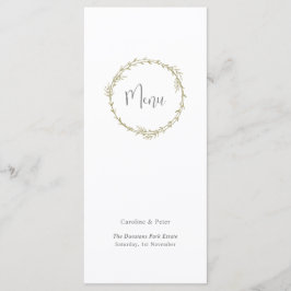 Menú Boho Bamboo Hoja Botánica Blanda Elegante Vegetaci