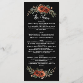 Menú Boho Floral Terracota Malhumorada