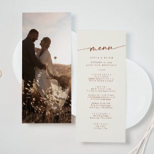 Menú Boho Moda Bohemian Cream Photo Boda