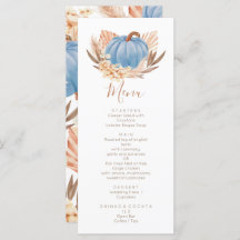 Boho Pampas blue Pumpkin