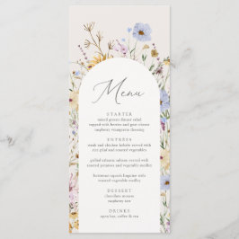 Menú Boho Wildflower Baby Shower