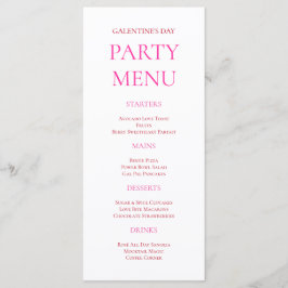 Menú Bold Pink XOXO Girls Night Galentine's Day Party