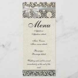 Menú Bonito clásico blanco de línea de encaje antiguo b