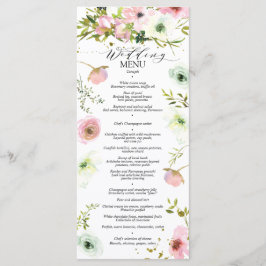 Menú Bonito Rubor y rosas blancas con salpicaduras de o