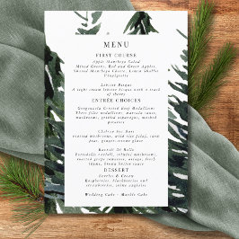 Menú Bosque Rústico Tartán optado rojo negro verde blan