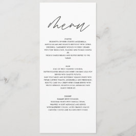 Menú Botánica Personalizada para Bodas Elegante Vegetac