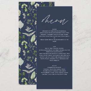 Menú Botánica Personalizada para Bodas Elegante Verdor