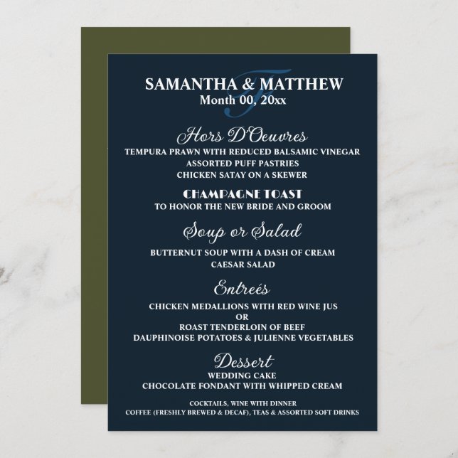 Menú Botellas de vino acuático carta de viñedos de camp (Anverso / Reverso)