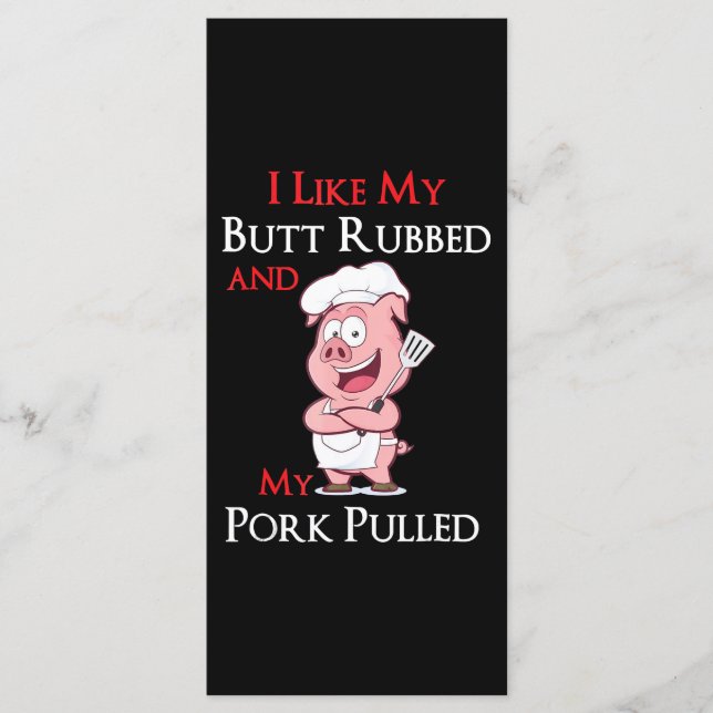 Menú BQ| BBQ Me Gusta Mi Tapón Y Mi Cerdo Pulido (Anverso)