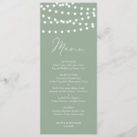 Brillantes luces blancas de hadas sage Boda verde