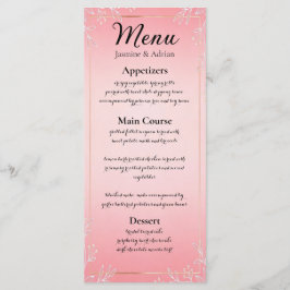 Menú Bubblegum Blush Wedding