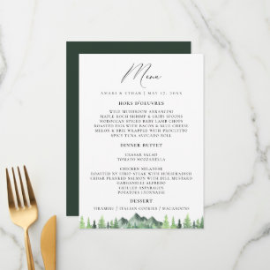 Menú Buffet Woodland Forest Mountain