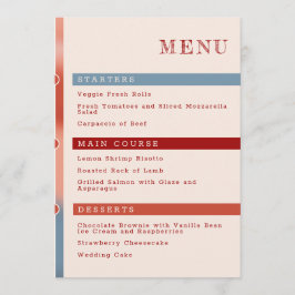 Menú Burbujas de amor: Boda de hadas simple