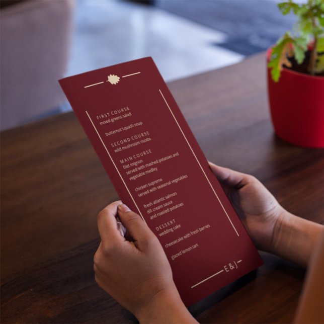 Menú Burgundy Autumn Wedding (Subido por el creador)