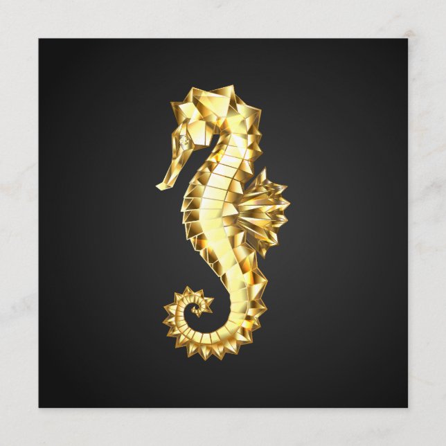 Menú Caballo marino polígono de oro (Anverso)