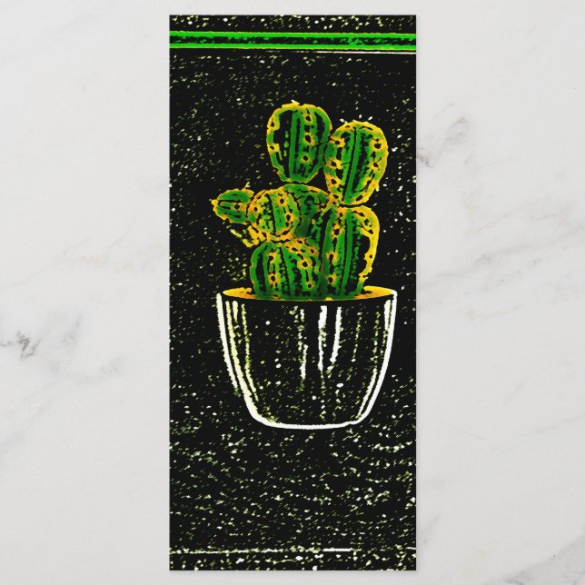 Menú Cactus dibujado (Anverso)