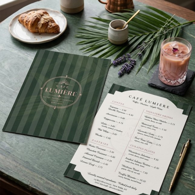 Menú Café Botánico Elegante (Subido por el creador)