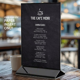 Menú Café Código QR orden de inserciones de papel 