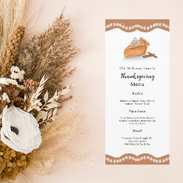 Menú Calabaza de color de agua Pie Maple deja acción de