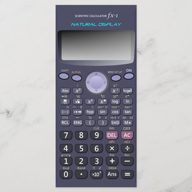 Menú Calculadora científica (Anverso)