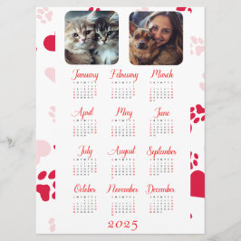 Menú Calendario anual de personalizables con pinturas r