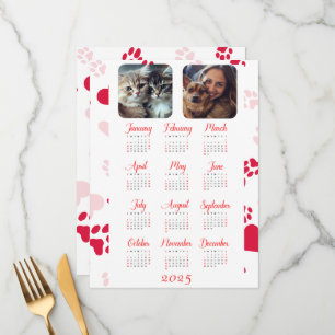 Menú Calendario anual de personalizables con pinturas r