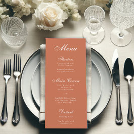 Menú Caligrafía de escritura simple y elegante de terra