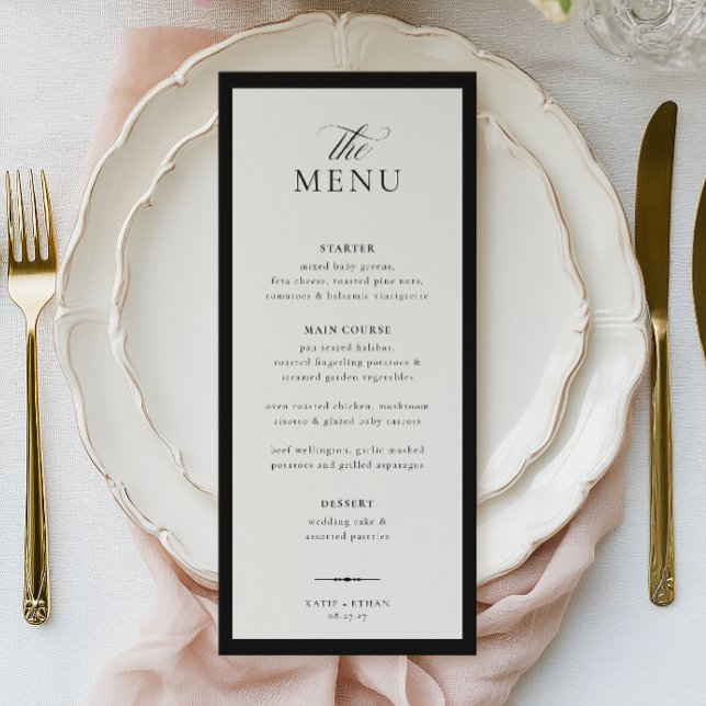 Menú CALIGRAFÍA MAJESTUOSA Boda (Subido por el creador)