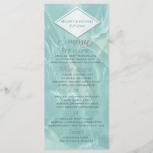 Caligrafía romántica geométrica de mármol verde az