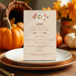 Menú Calorías del Día de Acción de Gracias no cuen