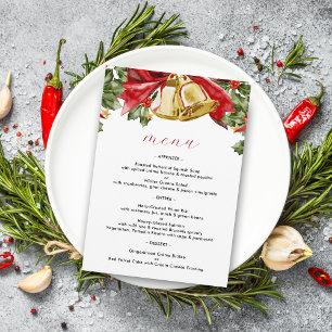 Menú Campanas Doradas Festivas Cena de Fiesta de Navida